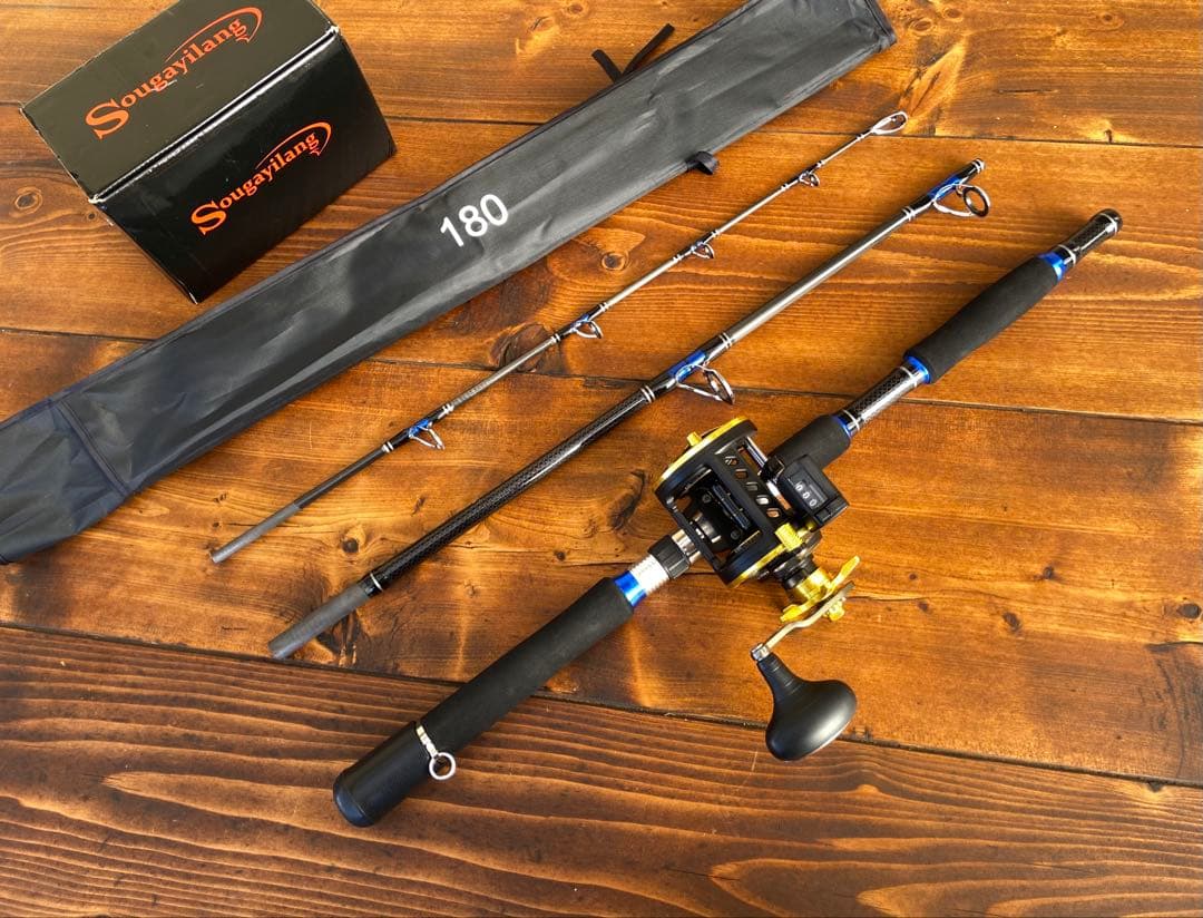 ジギングセット 大物対応 3ピースパックロッド スロージギング スピニング