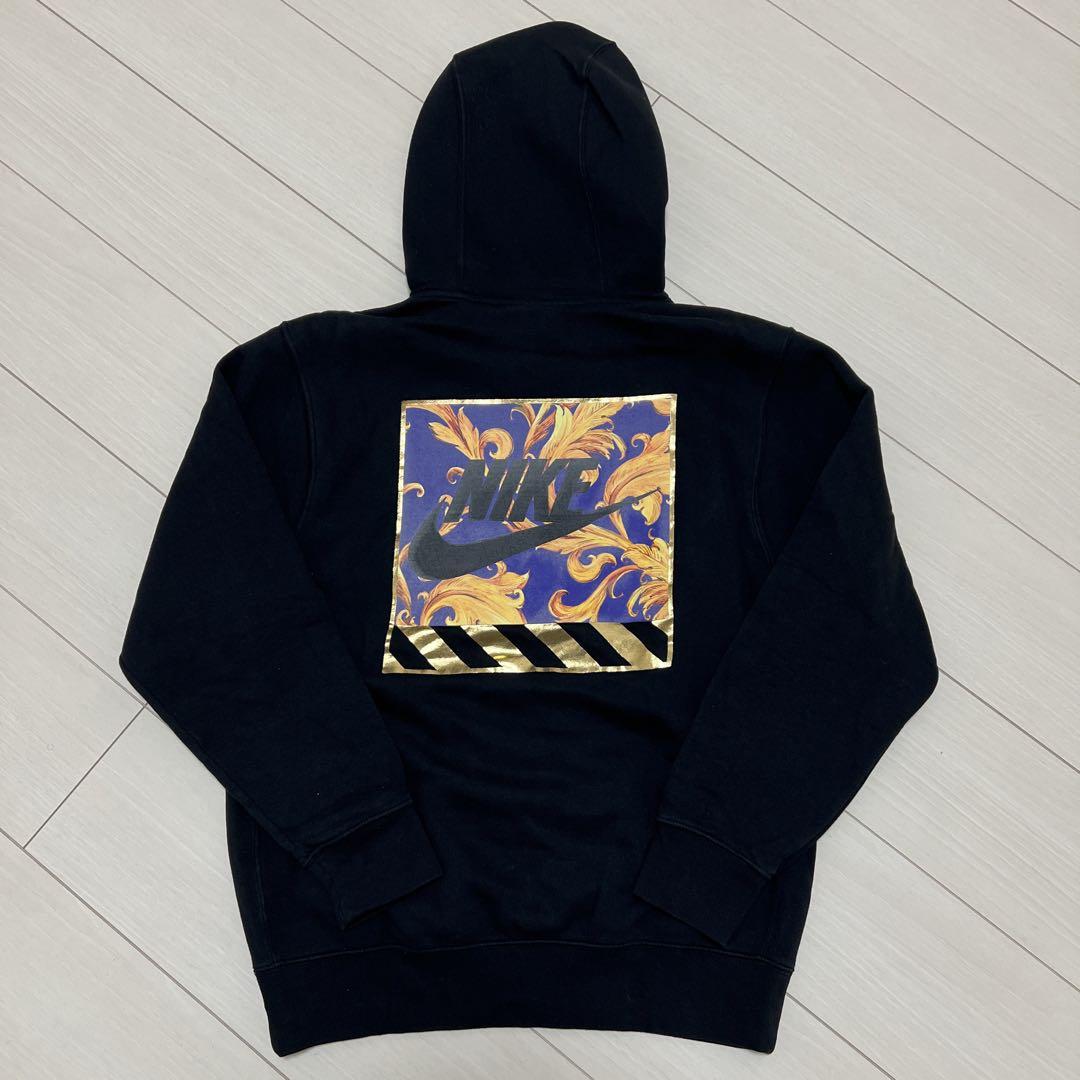NIKE ナイキ　スウェット パーカー　ブラック　ゴールド　size S 美品