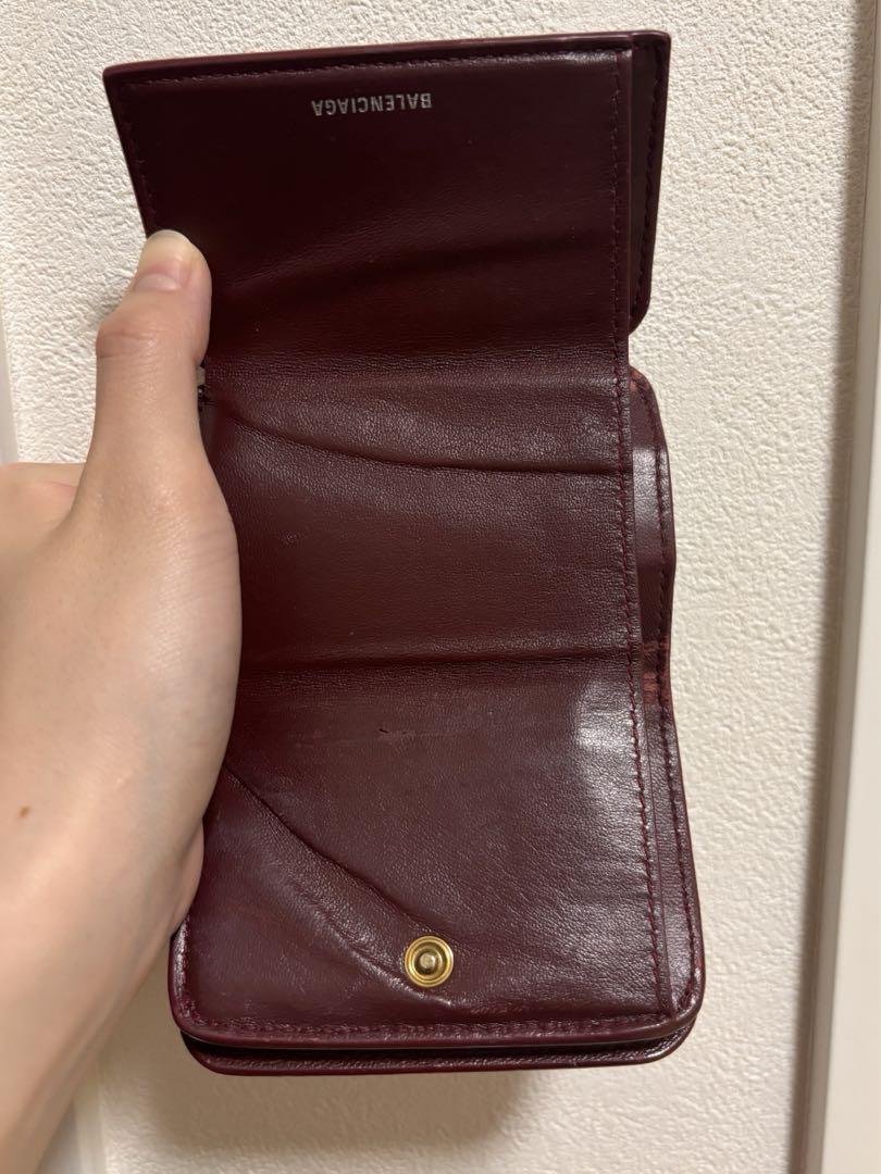 balenciaga バレンシアガ　クロコ型押しBBロゴ　赤