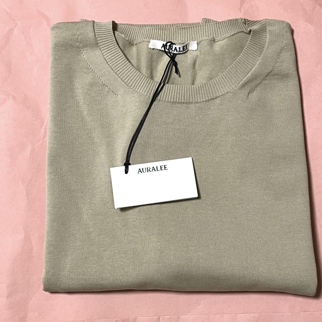 定価3.9万AURALEE HIGH GAUGE COTTON KNIT 3