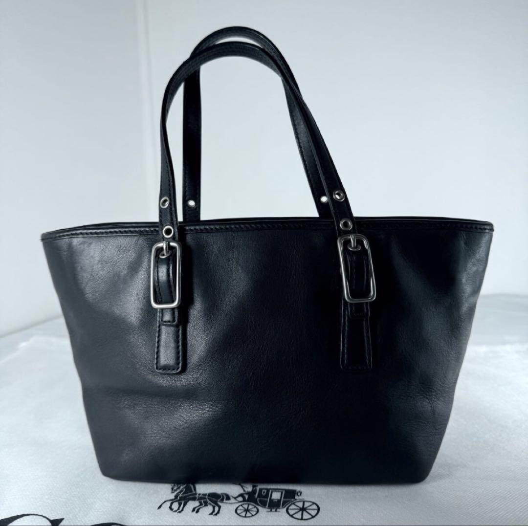 COACH ブラックレザートートバッグ 新品未使用 COACH コーチ トートバッグ ブラック レザー - メルカリ
