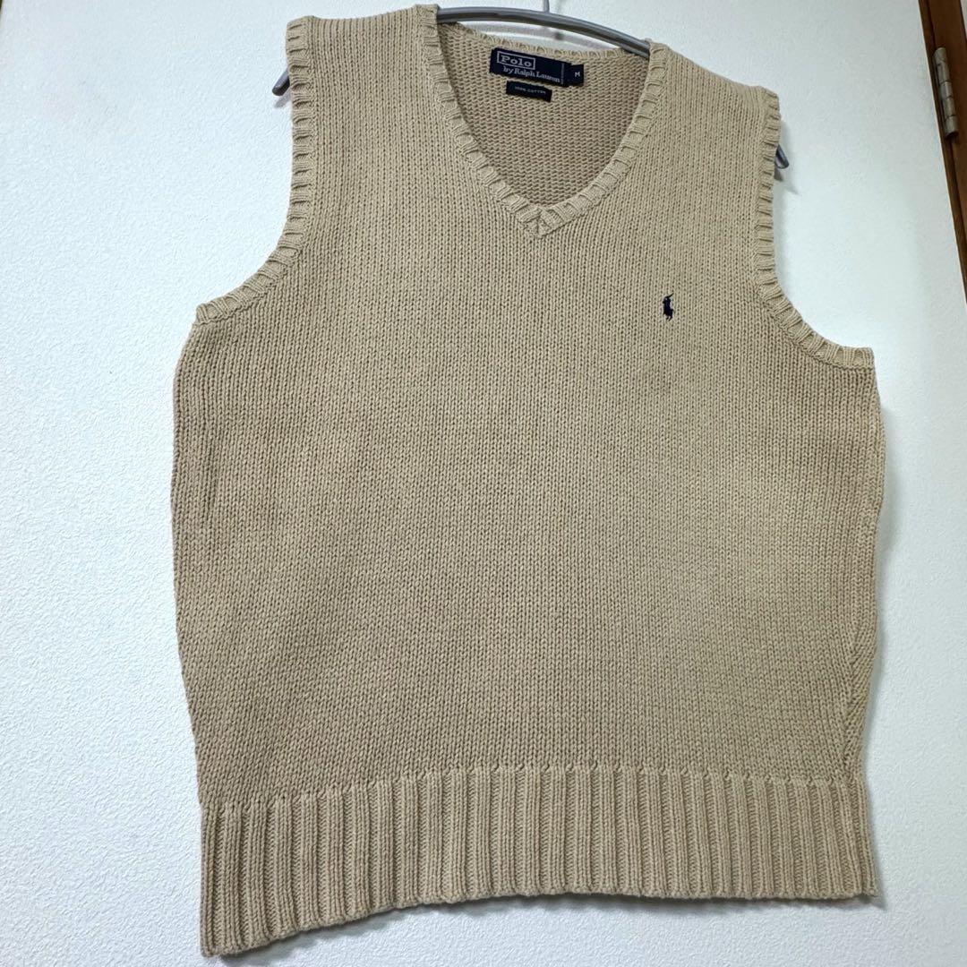 POLORalphLauren ポロラルフローレン コットン ニット ベスト M
