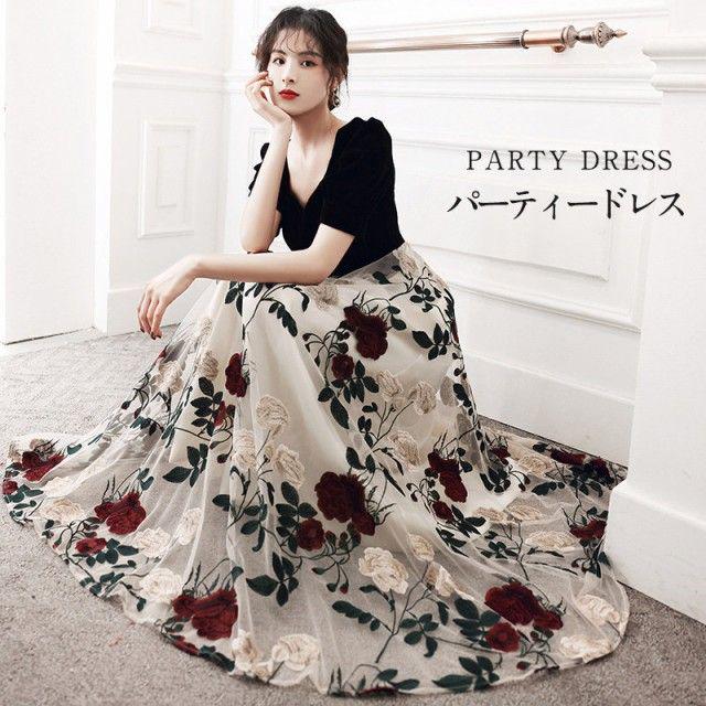 レディース ロングワンピース ロングドレス 演奏会用 結婚式 ドレス