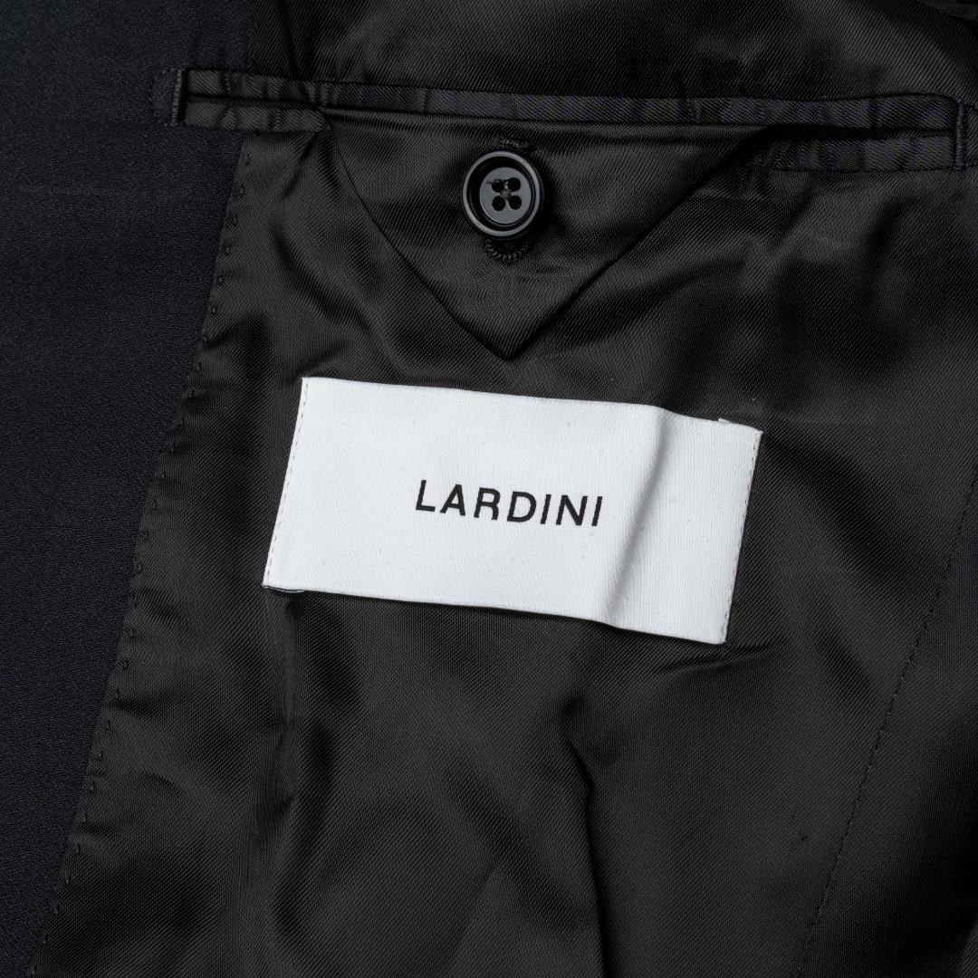 新品 LARDINI ノーカラー ジャケット ブラック