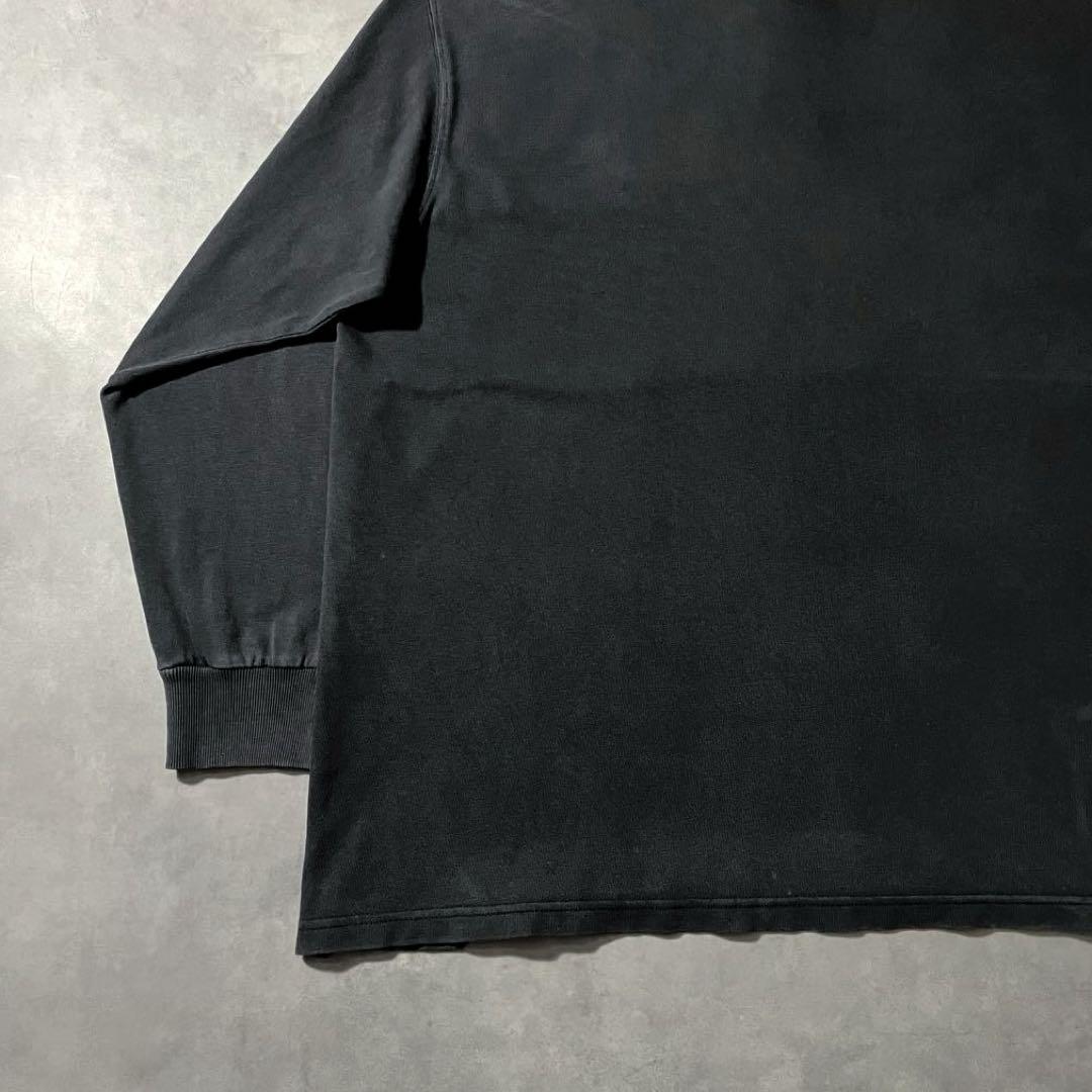 90s POLO RL fade rugger shirt ラガーシャツ 墨黒