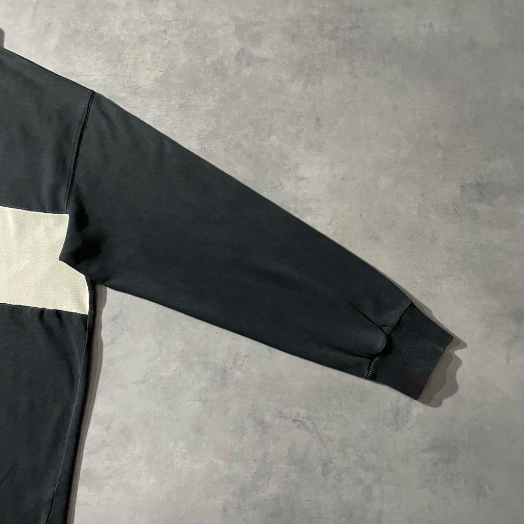 90s POLO RL fade rugger shirt ラガーシャツ 墨黒