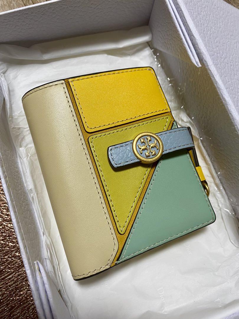 TORY BURCH 二つ折り財布パッチワーク ウォレット ダブルTロゴ