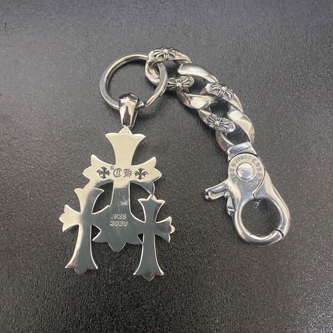 【⭐︎スリークロス⭐︎】 職人手作り　シルバー925刻印　キーリング ⭐︎再入荷⭐︎】 職人手作り スリークロス シルバーキーリング