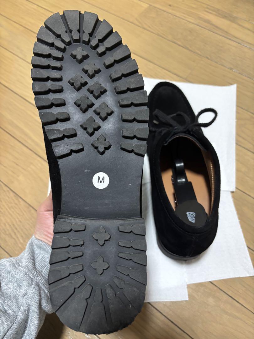 SHIUN BLACK SUEDE MOCCASIN Mサイズ