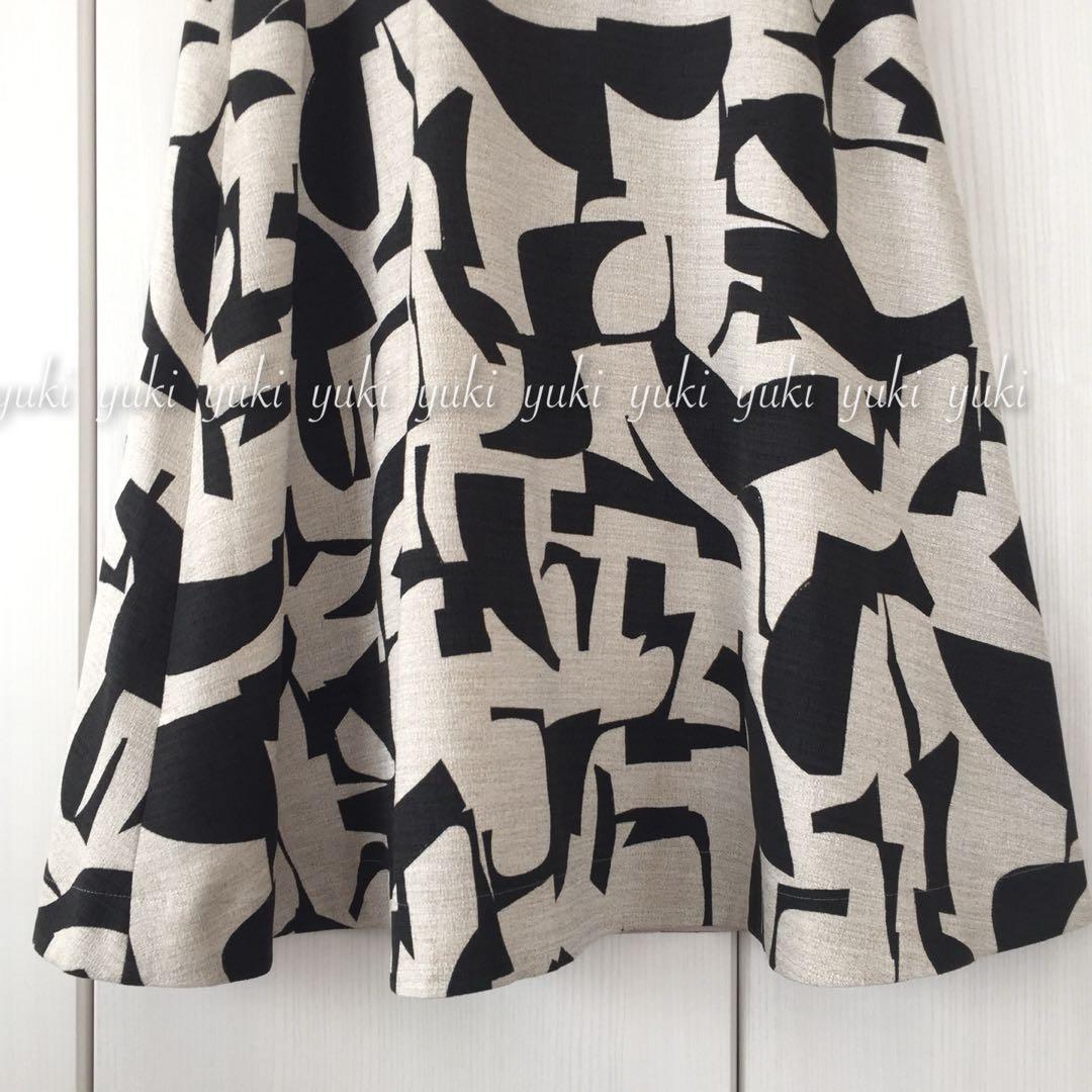 ANAYI キカプリント フレアスカート 36