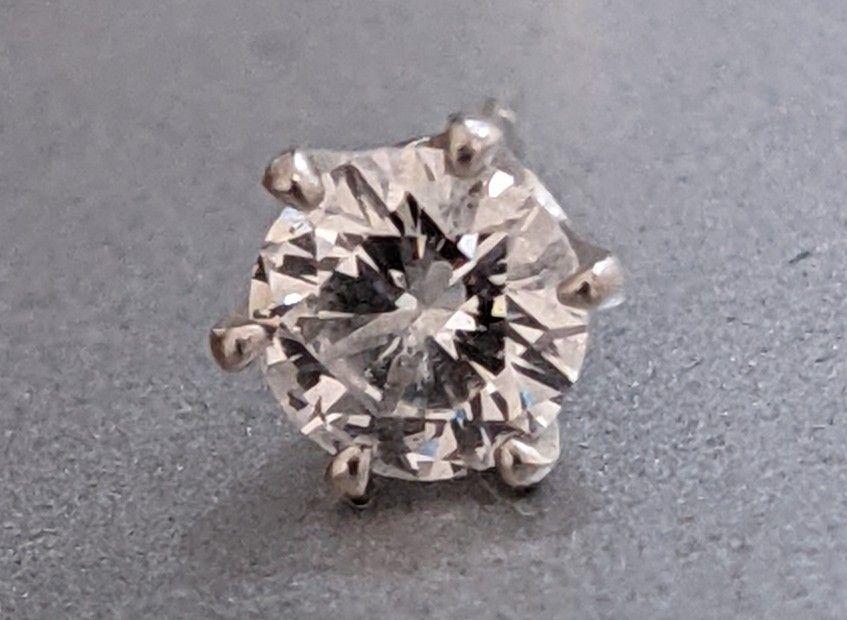 Dカラー 0.375ct ダイヤモンドピアス  一石