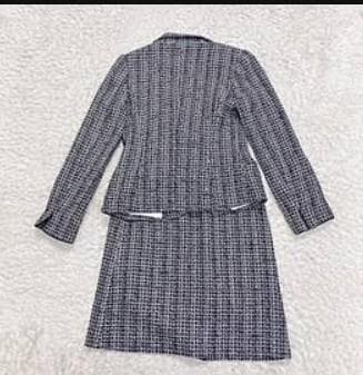 〈 ミッシェルクラン 〉ツイード スカート ジャケット セット スーツ Ｌ