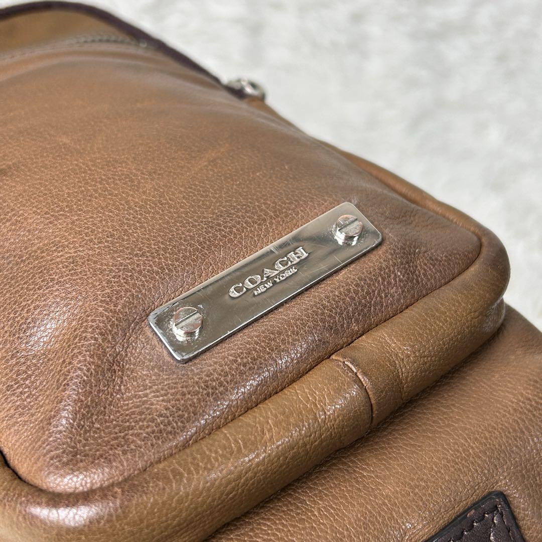 ⭐︎人気⭐︎COACH レザーボディバッグ ブラウン 斜め掛け