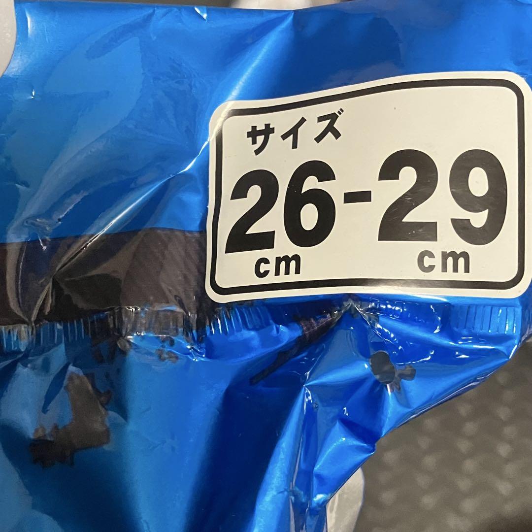 ゼット5本指3足組ソックス　BK035Ｏホワイト　26〜29cm 7個