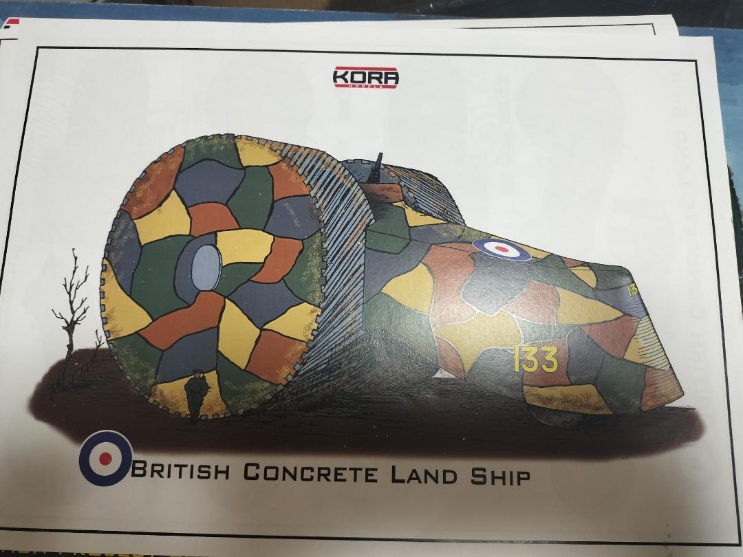 KORA 1/72 コンクリートランドシップ　イギリス軍 計画戦車 レジン