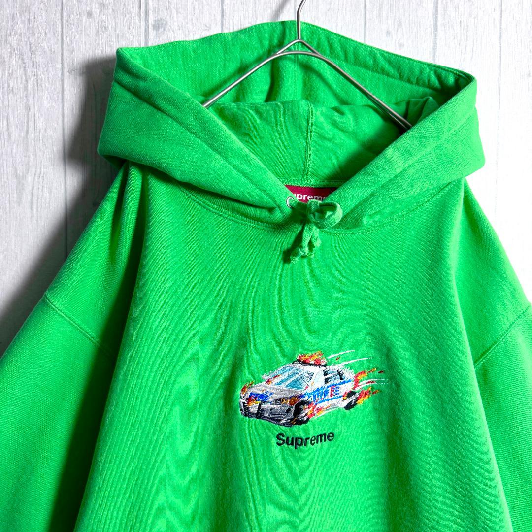 【超絶人気☆XLサイズ☆ファイヤー刺繍】シュプリーム ビッグシルエットパーカー