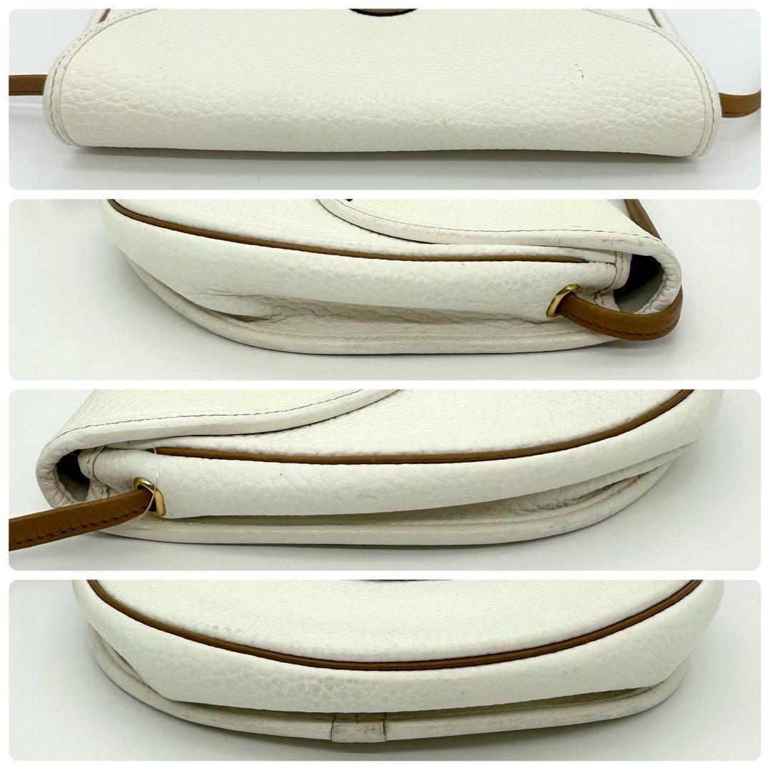 Christian Dior ディオール ショルダーバッグ ホワイト レザー Christian Dior ディオール ショルダーバッグ ホワイト レザー