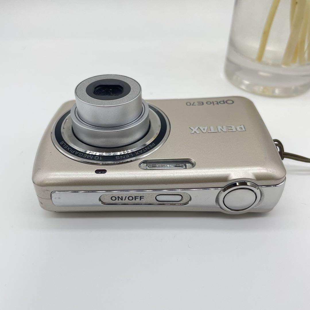 スマホ転送OK✨PENTAX Optio E70✨動作確認済 単三電池 可愛い
