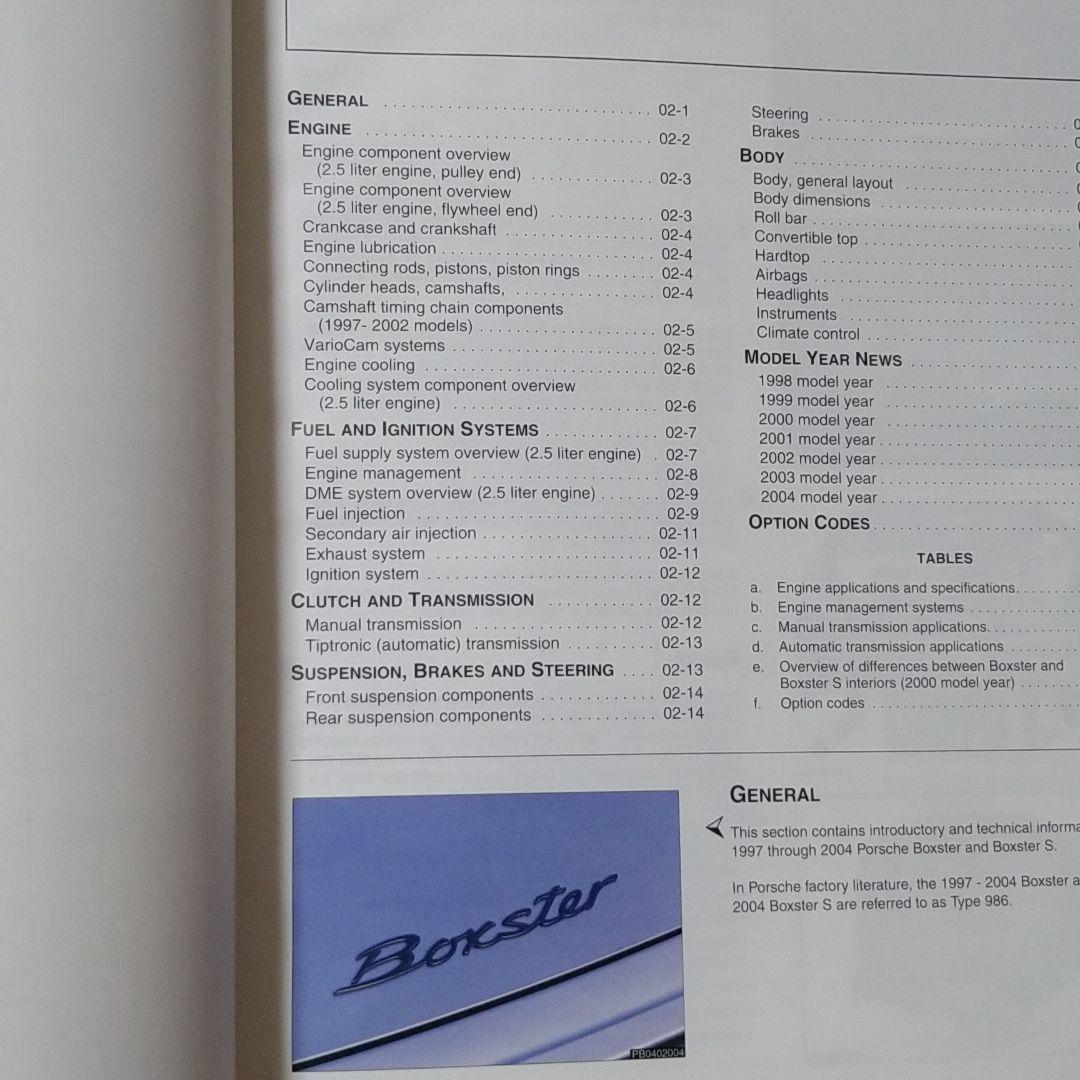 Porsche Boxster 986 Service Manual ポルシェ