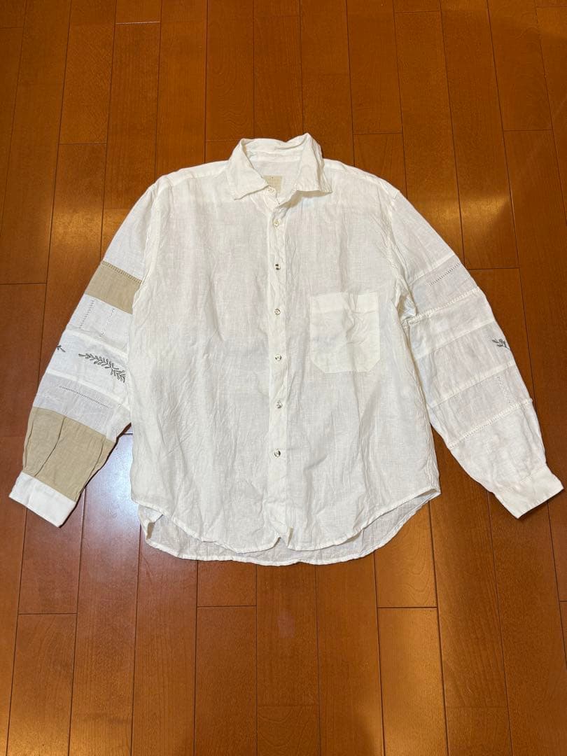 Kapital リネン ドロンワークヒッピースリーブシャツホワイト, size4