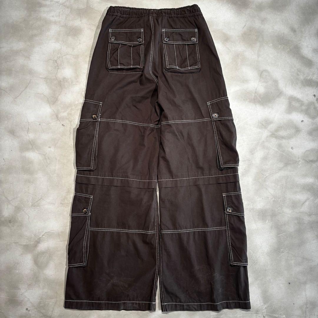 vintage dolce&gabbana レザー　切り替え　カーゴ　パンツ DOLCE&GABBANA Cargo Pants カーゴパンツ - メルカリ