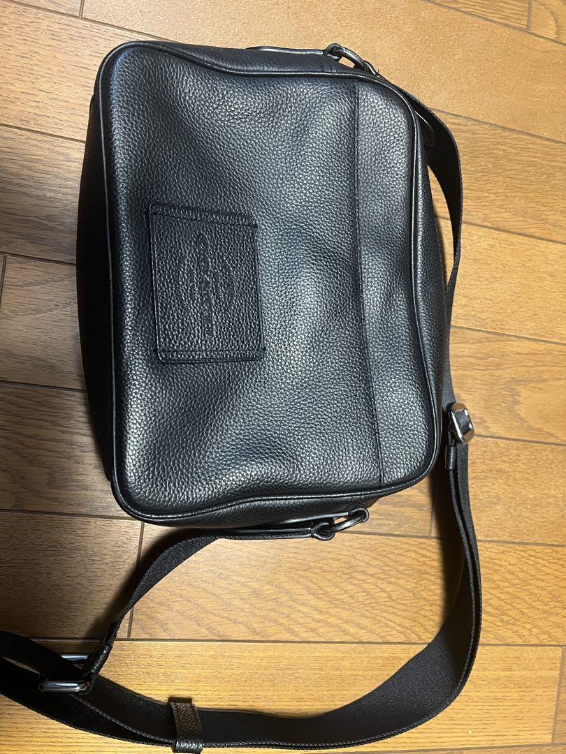 コーチ 黒 レザー ショルダーバッグ
