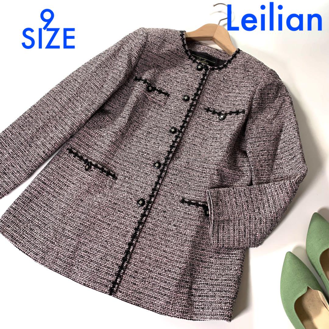 Leilian レースブレード ツイードジャケット 1756 秋