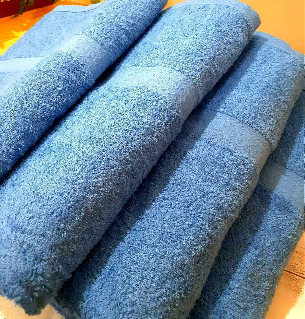 正規品 泉州タオル 綿糸サルビアブルーバスタオルセット6枚組 まとめ タオル