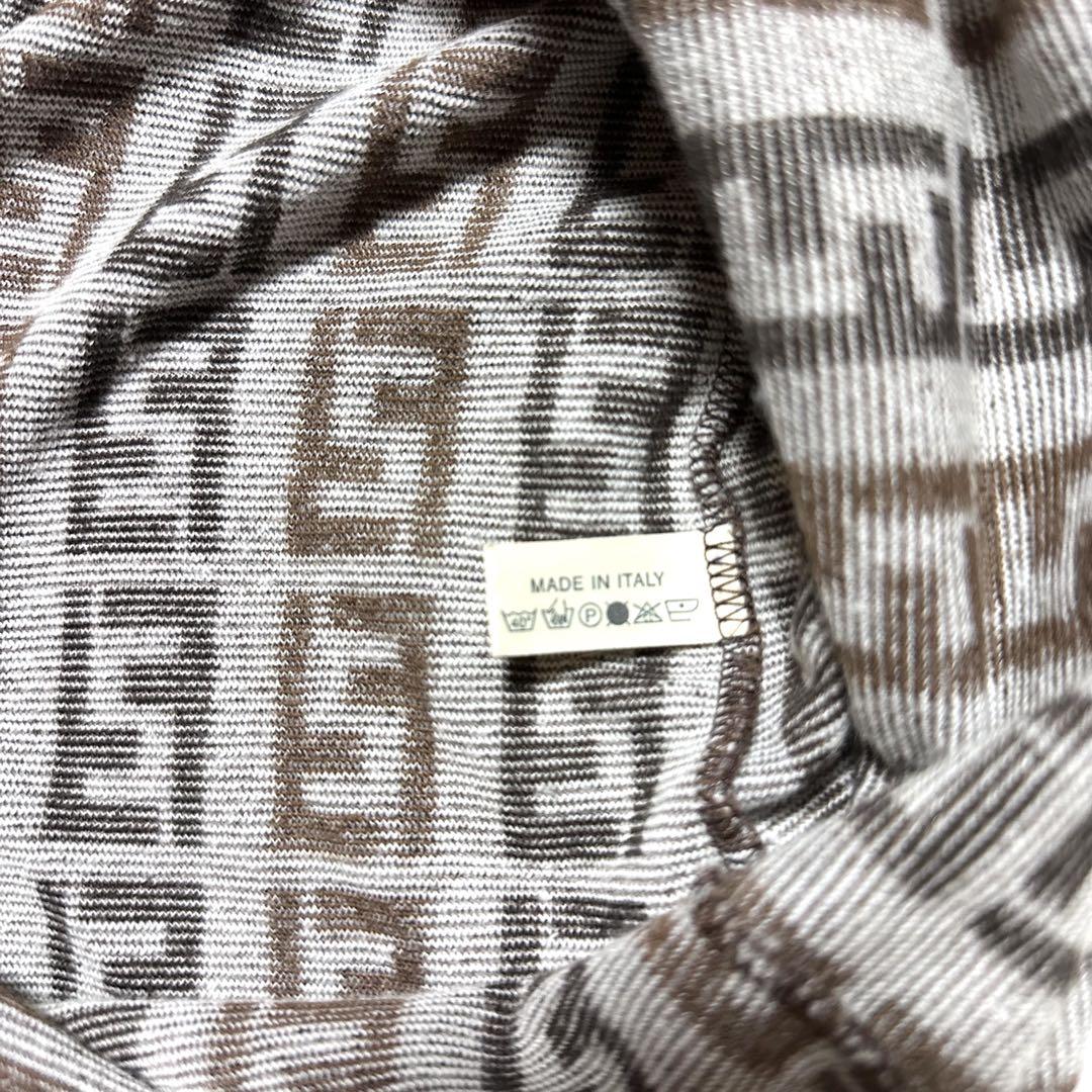 【極美品】FENDI フェンディ ノースリーブ ミニワンピ ズッカ柄 40 L