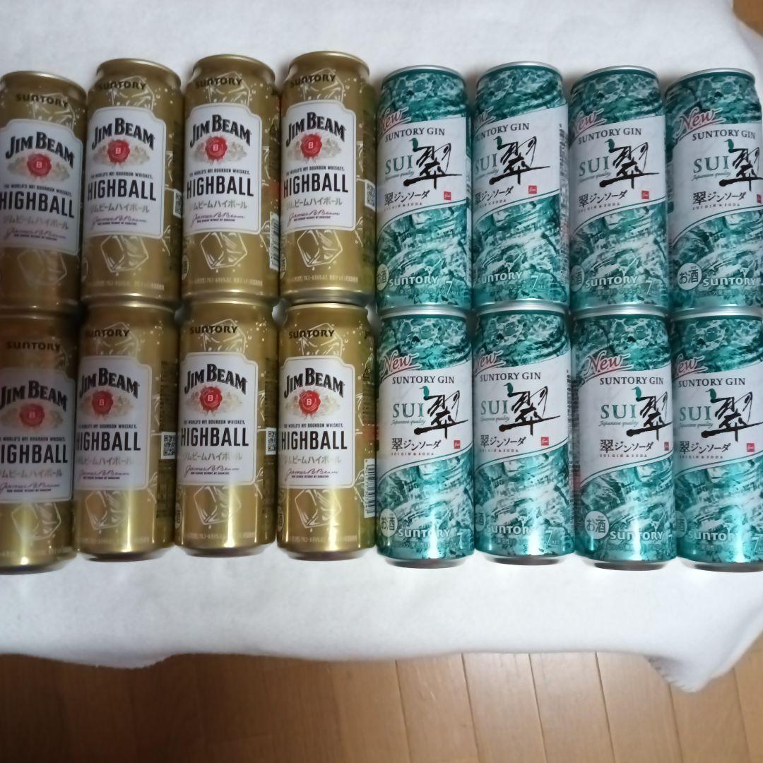 メル79626: ハイボール詰め合わせ24本とジンビームと翠詰め合わせ