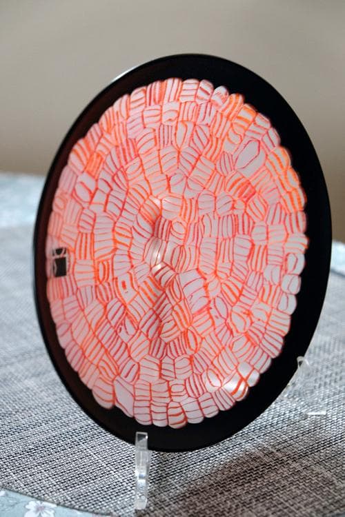 ベネチアンガラス ベネチアングラス ミルフィオリ プレート 舩木倭帆 江上冨士子