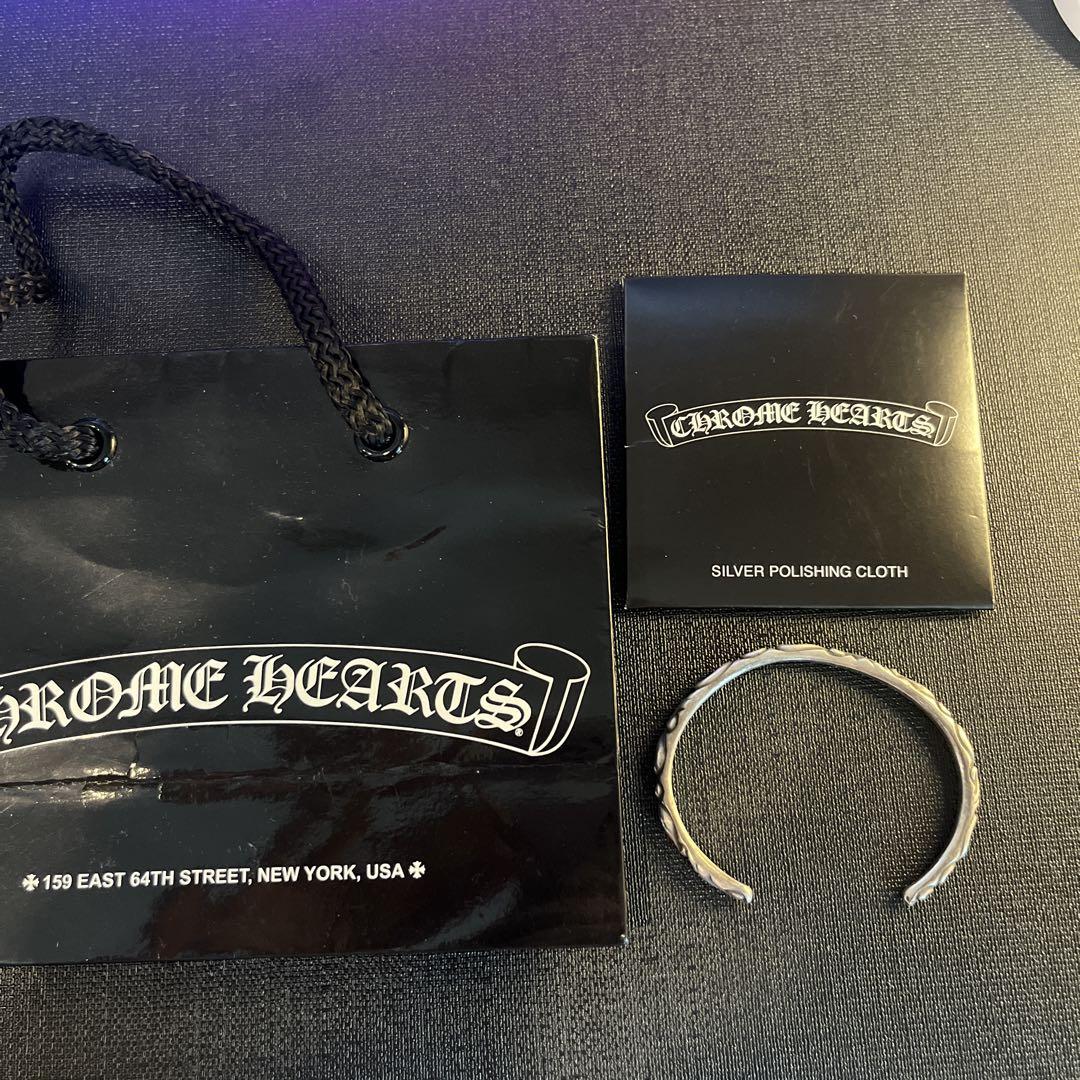 確実正規品 Chrome Hearts スクロールバンドバングル