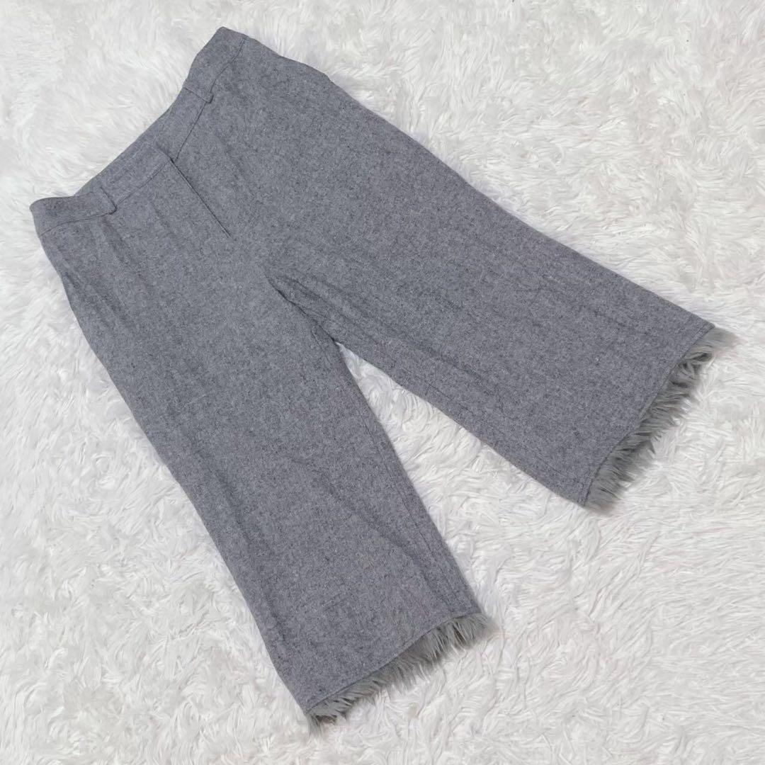 『ランバンスポール』 (38) フリンジサブリナパンツ 裏地 キレイめ 上品