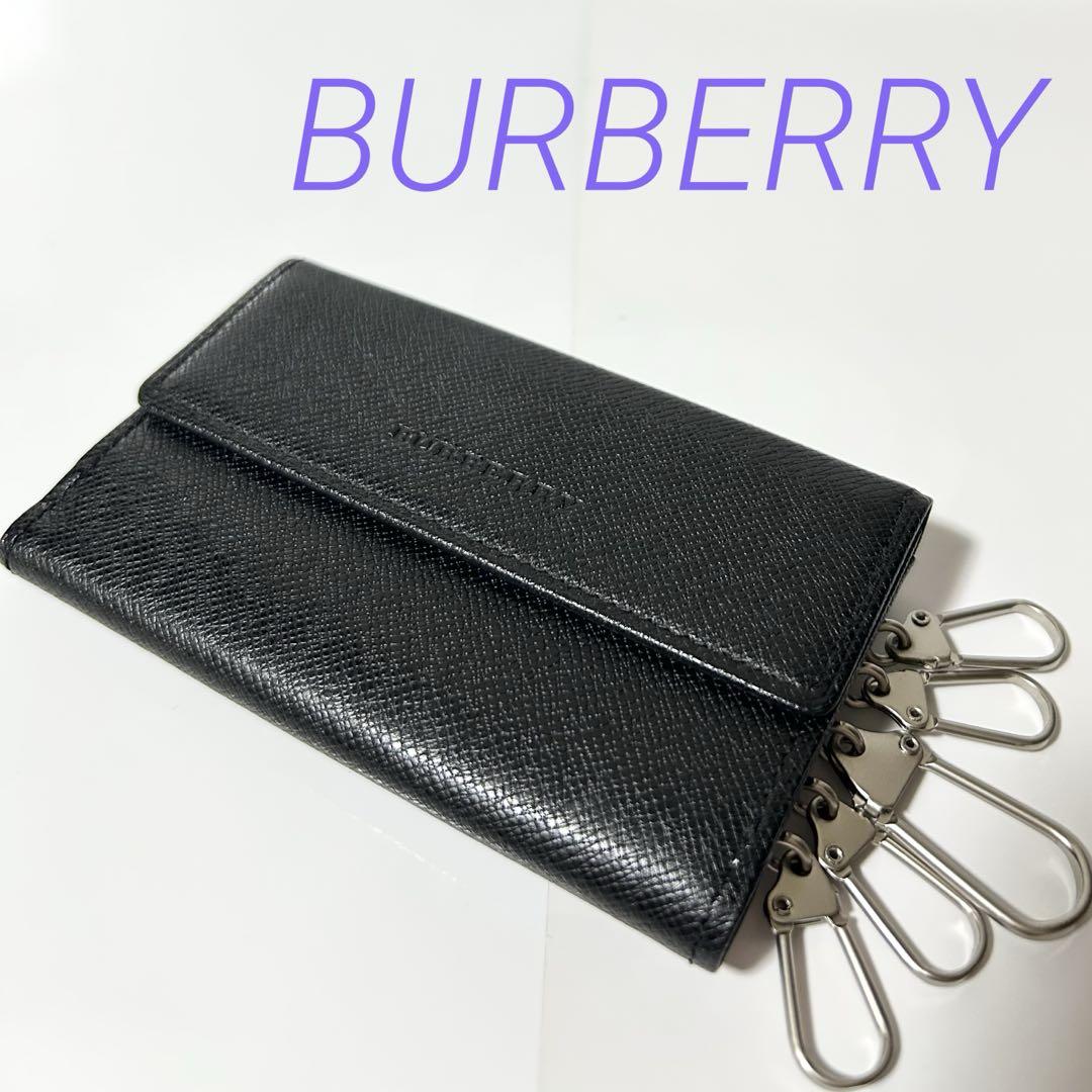 人気アイテムランキング(新品)  美品 BURBERRY バーバリー 5連キーケース コインケース レザー 小物