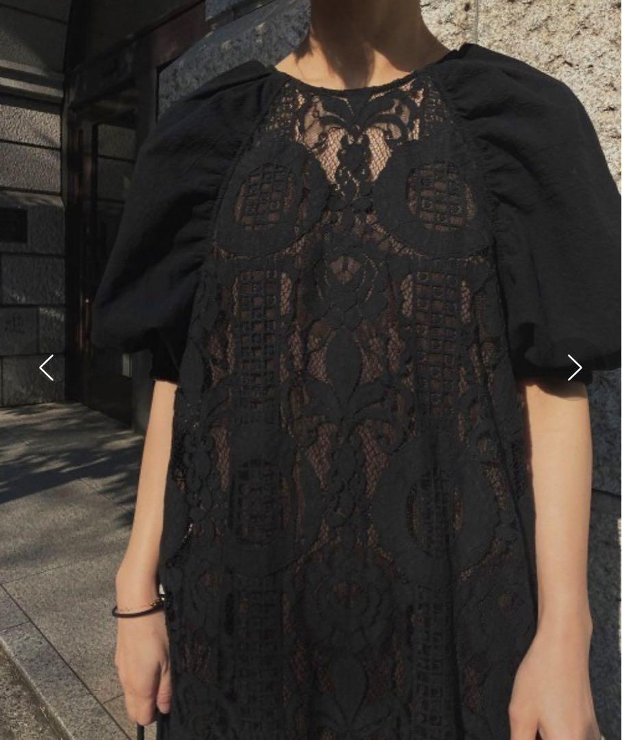 Ameri 2WAY CIRCLE PATTERN LACE DRESS 黒 - メルカリ