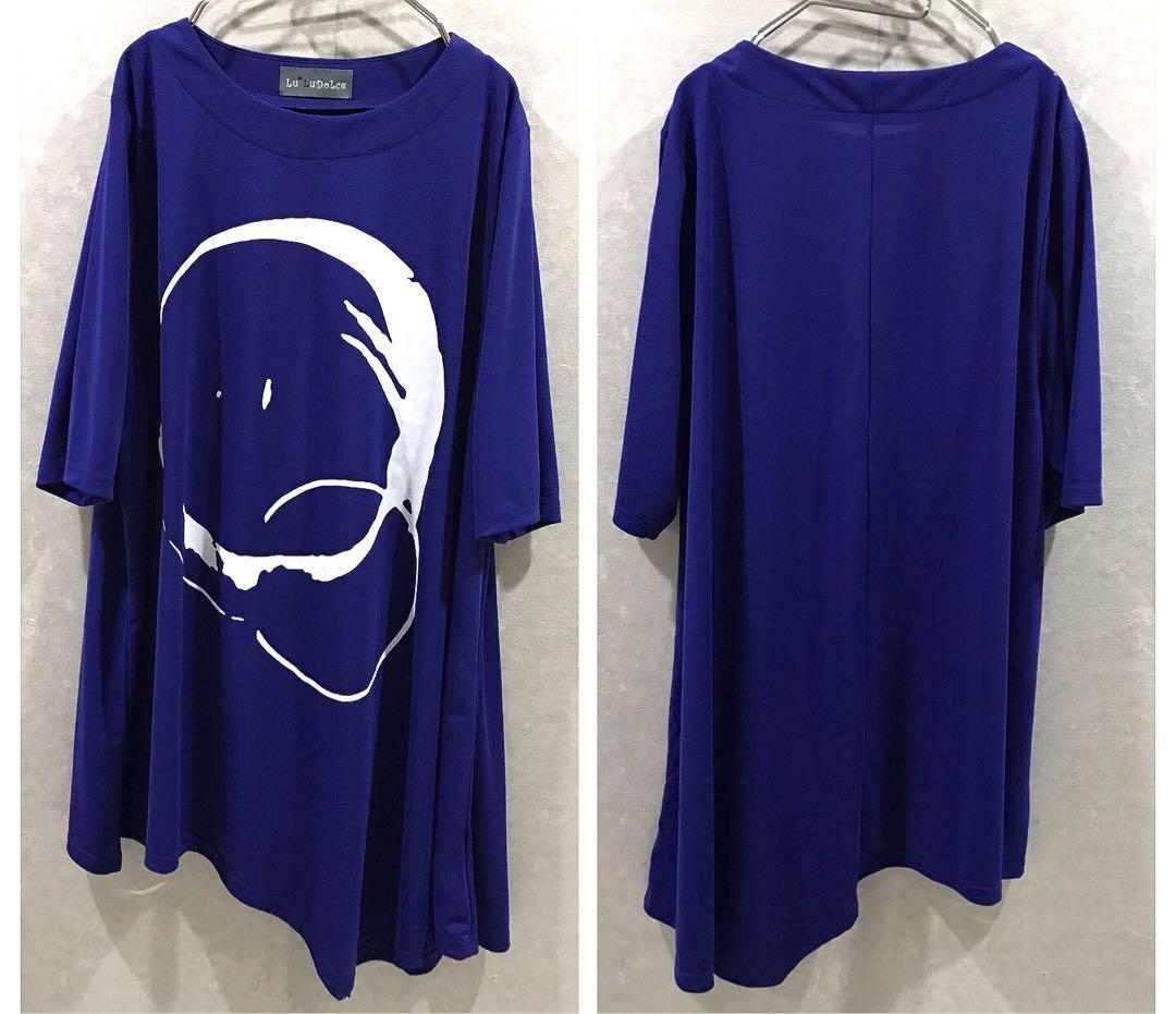 LULUDOLCE ルルドルチェアシンメトリー ワンピース ブルー 3Lワンピース