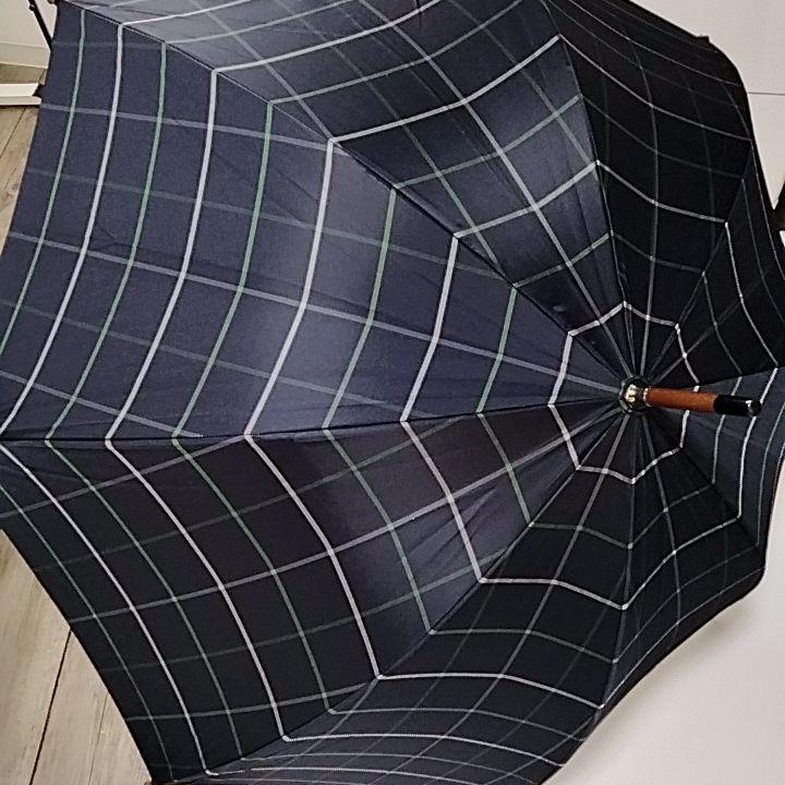 バーバリー 長傘 晴雨兼用 日傘 ロゴ ノバチェック ネイビー