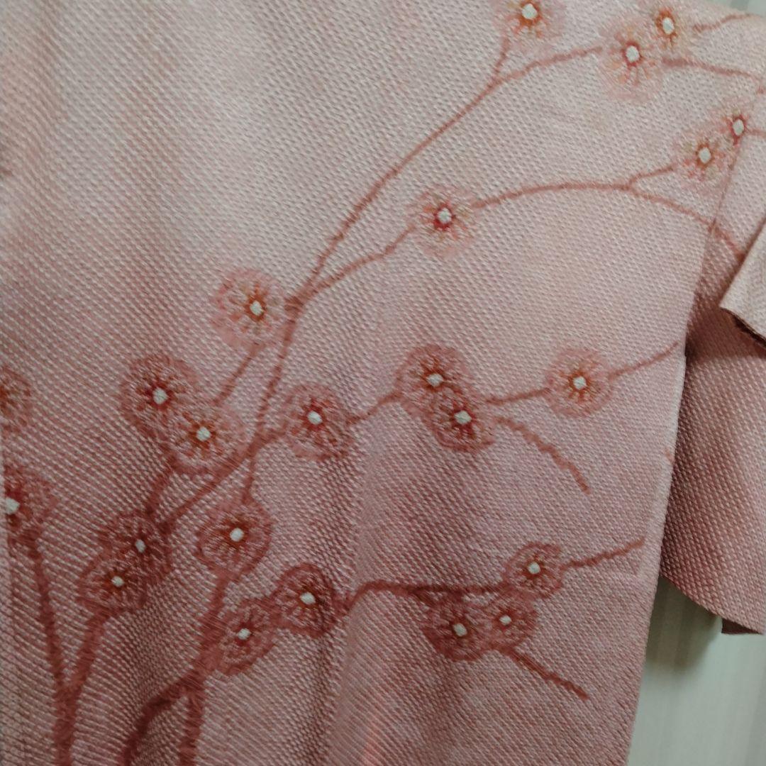 【新品未使用】羽織 身丈70 総絞り 梅 ピンク レトロ