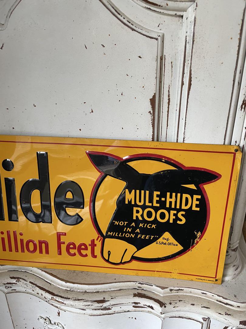 ハロルド様専用サイン プレート 店頭 看板 Mule Hide アメリカ レア