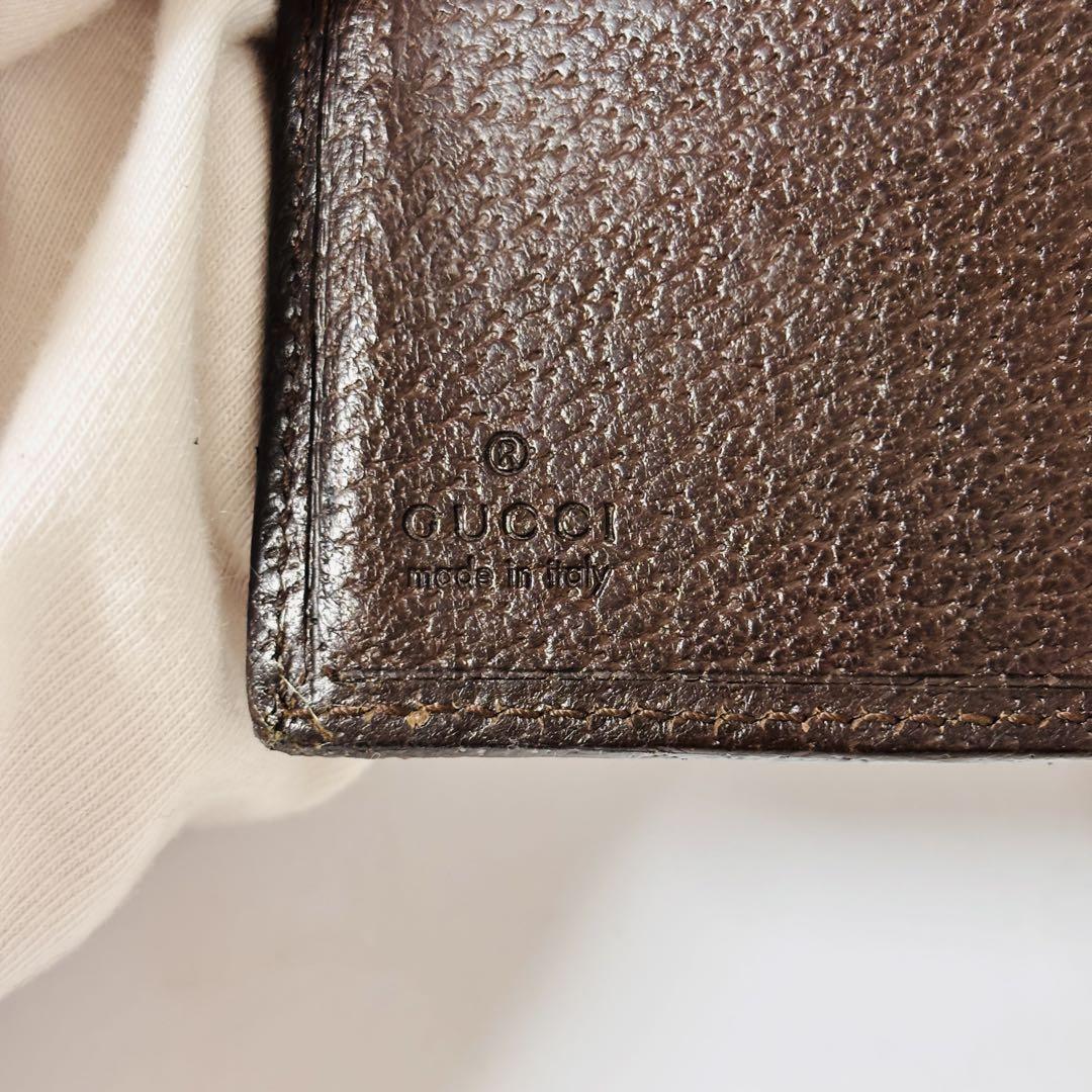 美品◆ GUCCI 二つ折り財布 シェリーライン GG PVC レザー