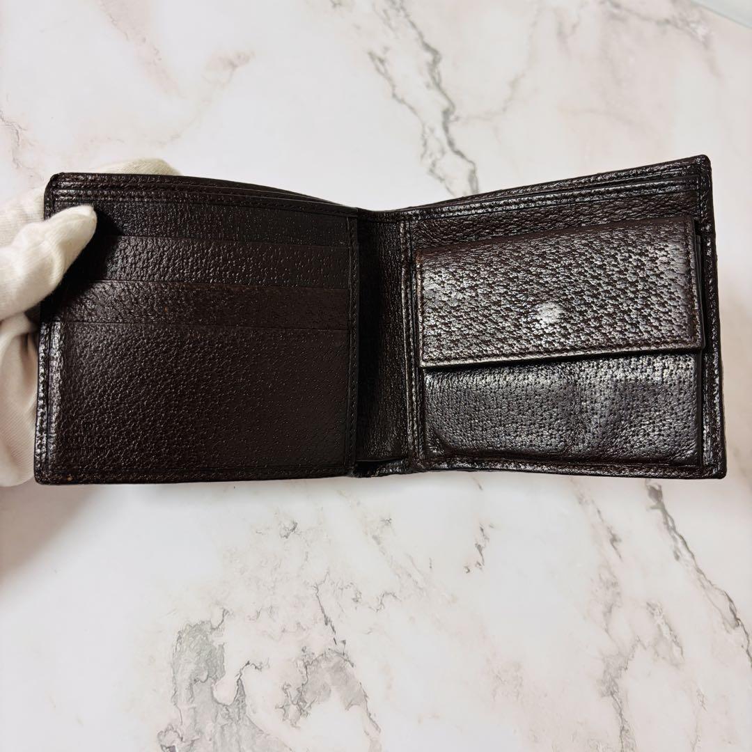 美品◆ GUCCI 二つ折り財布 シェリーライン GG PVC レザー