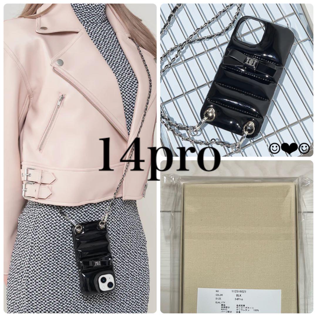 Darich♡DDリボンiPhoneケース♡ブラック♡iPhone 14pro