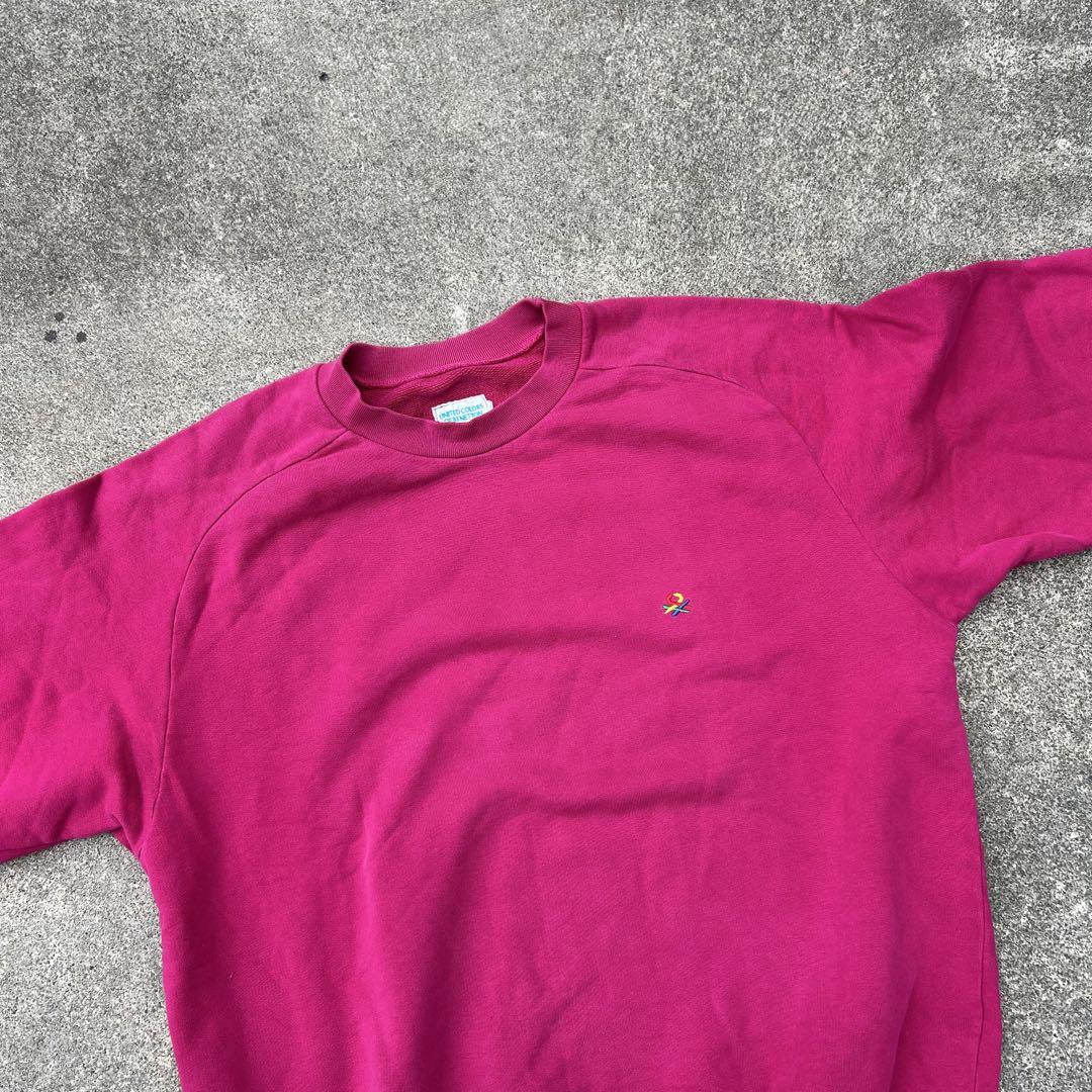 90s ラグランスウェット usa古着 vintage 短丈 60s復刻 無地