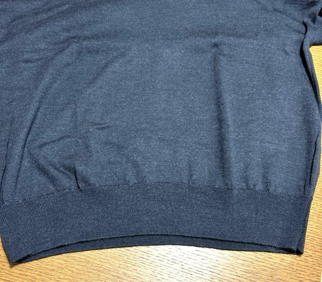 【最終価格】JOHN SMEDLEY メリノウール モックネックニット Lサイズ