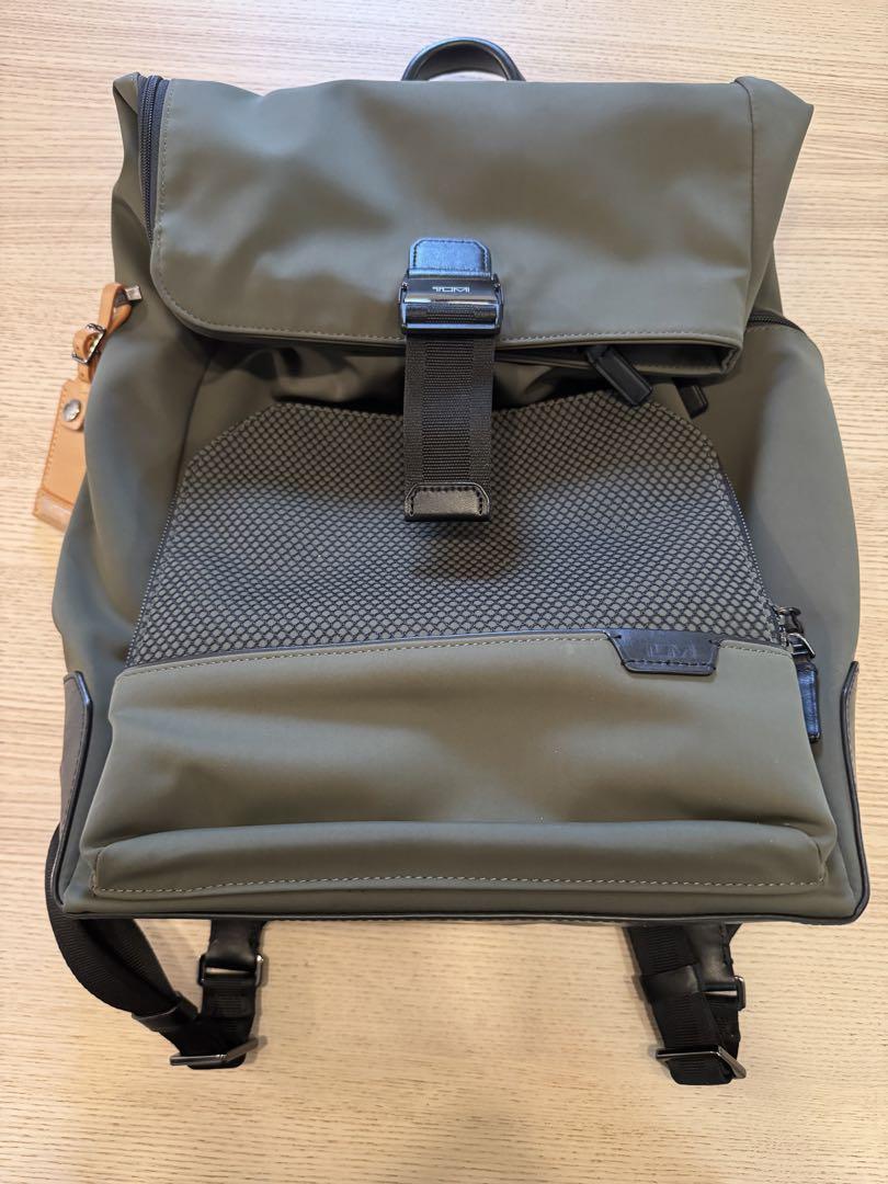 正規品 TUMI ハリソン オズボーン ロールトップバックパック カーキ 美品