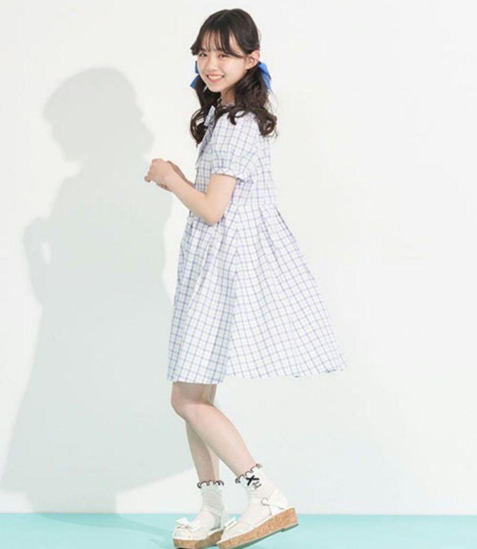 メゾピアノ　ワンピース　L 160size リボンボウタイワンピース　可愛い