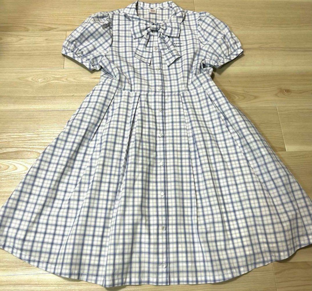 メゾピアノ　ワンピース　L 160size リボンボウタイワンピース　可愛い