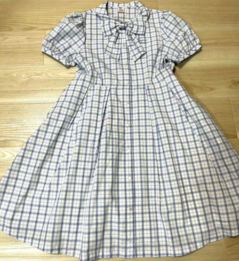 メゾピアノ　ワンピース　L 160size リボンボウタイワンピース　可愛い