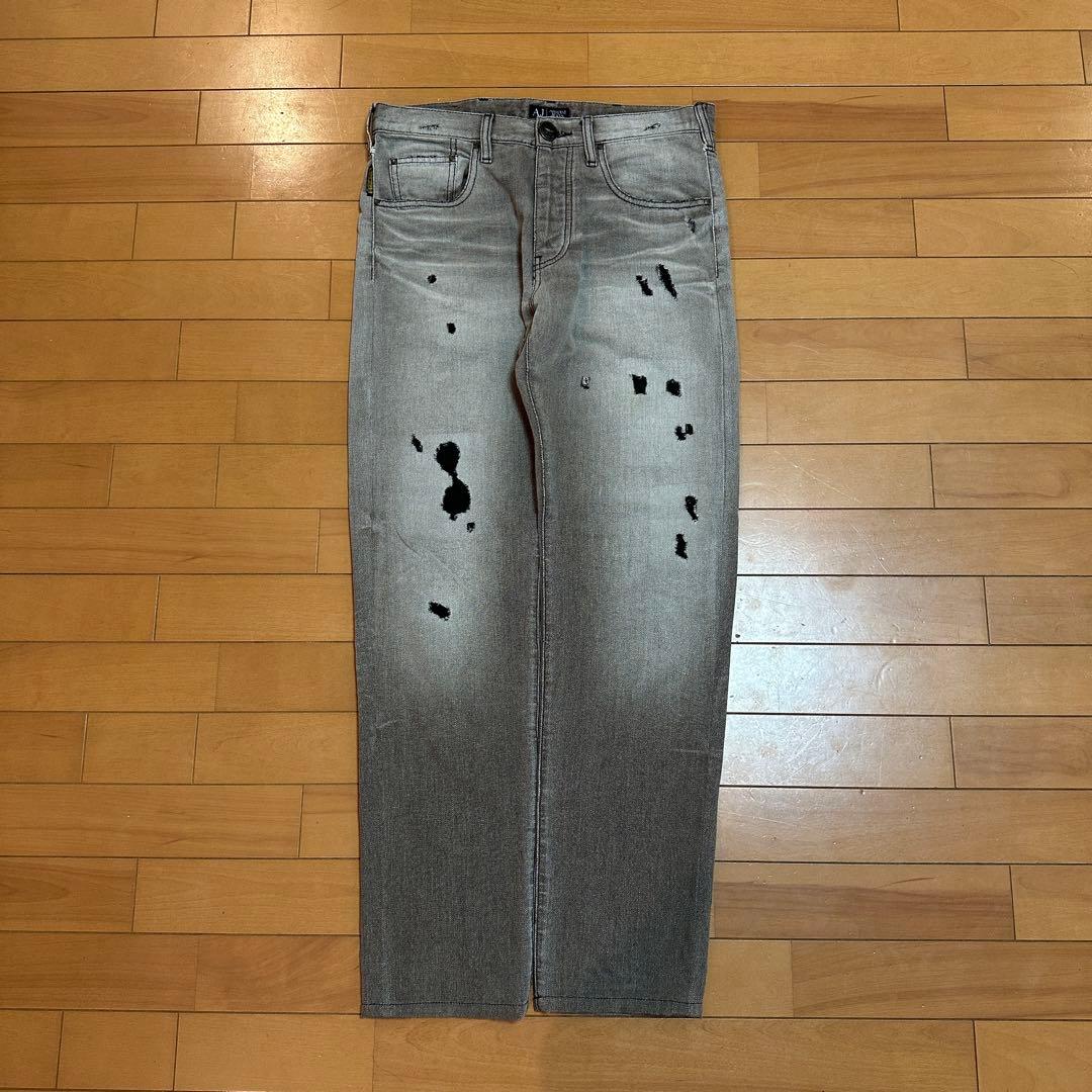 armani jeans denimpants ダメージ加工　レア　アルマーニ