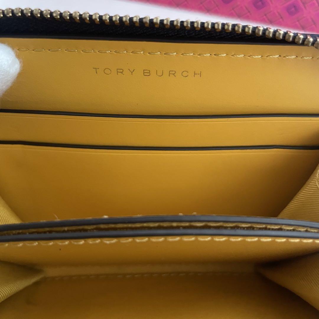 TORYBURCH ジップ コインケース Tモノグラム ネイビー - メルカリ
